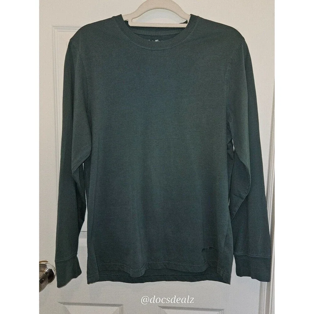 Eddie Bauer Green Long-Sleeve Tee Men's Medium - Picture 1 of 7